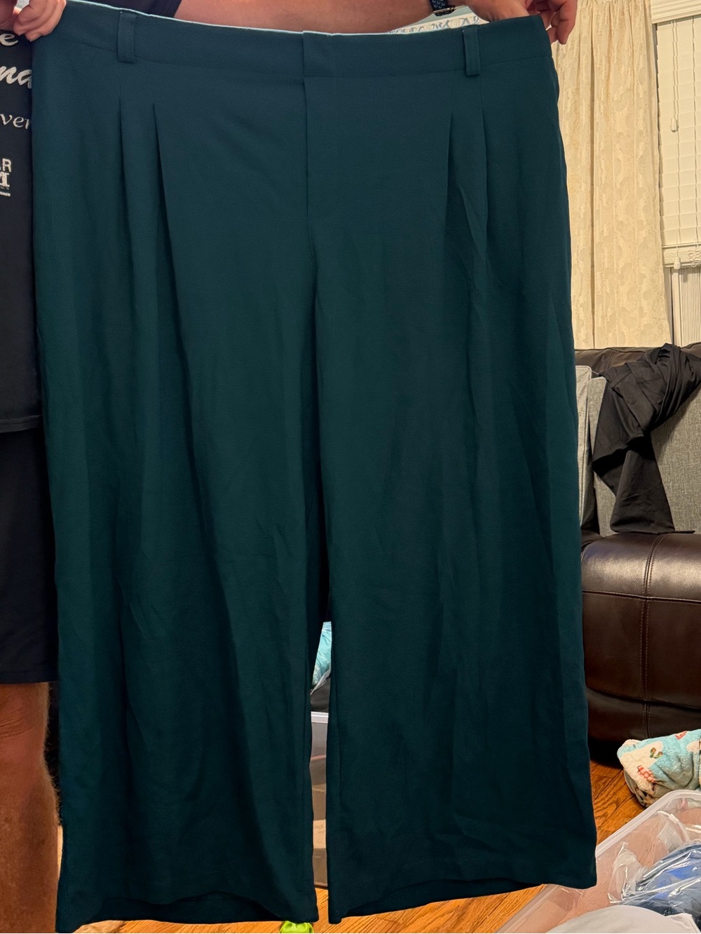 3X Petite Halara Wide-Leg Pants in Deep Teal, NWT, $32